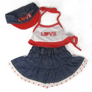 1819 - Love Halter Top & Skirt with Visor Clothes for 14