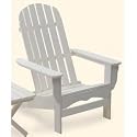 Seashell Adirondack Chair - White (White) (38.5"H x 31"W x 35"D)