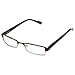 Foster Grant Reading Glasses Shiloh Half Rim Metal Satin Silver/Matte-Brown