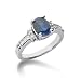 1.7 Ct Diamond Sapphire Ring Engagement Oval Cut Channel Fashion 14k White Gold 1.7 Ct Diamond Sapphire Ring Engagement Oval Cut Channel Fashion 14k White Gold