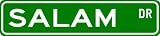 SALAM Street Sign ~ Personalized Family Lastname Novelty Sign ~ Gameroom, Basement, Garage Sign ** Aluminum 4 x 18 - 4 x 18 inches SALAM Street Sign ~ Personalized Family Lastname Novelty Sign ~ Gameroom, Basement, Garage Sign ** Aluminum 4 x 18 - 4 x 18 inches