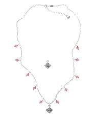 2-D "Bad Hair Day" with Girl on a Rose Crystal Waterfall Necklace [Jewelry]