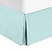 Nestl Bedding Pleated Bed Skirt - Luxury Microfiber Dust Ruffle, 14â€ Tailored Drop, Full, Baby Blue
