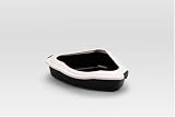 Corner Black Cat Litter Tray