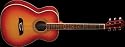 Oscar Schmidt by Washburn OF2 Full Size Acoustic Guitar - Cherry Sunburst