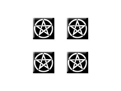 Pentagram - Set of 4 Badge Stickers
