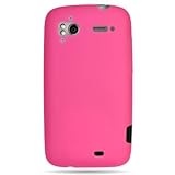 Silicone Gel Skin Sleeve PINK Rubber Soft Cover Case for HTC SENSATION 4G ( ....