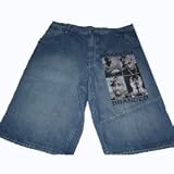 Men's Makaveli Shorts Size 40 Blue Denim