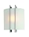 Lite Source LS-1673 Checks Polished-Steel 60-Watt Wall Sconce with Frost Glass Shade
