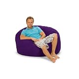 Giant Sac Cover for Bean Bag Chair Fabric: Microsuede, Color: Purple