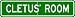 CLETUS ROOM SIGN - Personalized Gift Boy or Girl, Aluminum
