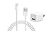 APPLE CERTIFIED iPod, iPad, iPhone 5/5c/5s/6/6s/7 Plus 5W USB Wall Charger Power Adapter with 1m Lightning Cable