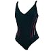 Arena 2917959 Damen Badeanzug Mirata, black/blue berry/strawberry/white, 42