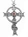 Silver CELTIC Saint St COLUMBA's Cross Pendant Necklace