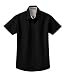 NEW Port Authority - Ladies Easy Care Short Sleeve Shirt Black/Lt Stone-2X