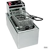 Cecilware Countertop Commercial Electric Deep Fryer with Basket: 15 lb Capacity - 240V