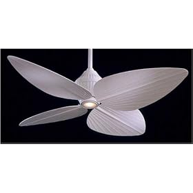 Minka-Aire Fans F581-WHF 52 Gauguin Tropical WET Outdoor Flat White Ceiling Fan w  Light,... by Minka Aire