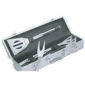 Buy Chefs Basics HW4113 3-Piece Stainless-Steel Barbecue Set with Aluminum Storage Case by Chefs Basics now!