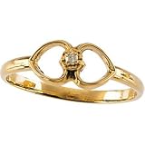 14K Yellow Gold Children's Diamond Ring