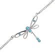 Solar Blue Dragonfly Jeweled Back Belly Chain