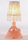 Vintage Small Pink Depression Glass Figurine Accent Table Lamp