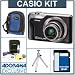 Casio EX-H10 Digital Camera Kit,- Black - with 4GB SD Memory Card, Camera Case, Table Top Tripod, Professional Lens Cleaning Kit