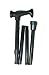 Duro-Med Adjustable Folding Cane with Carrying Case, Black