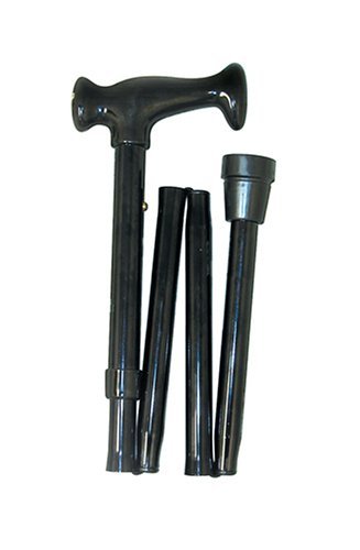 Duro-Med Adjustable Folding Cane with Carrying Case, Black