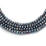 Black Cultured Pearl 100 inch Necklace