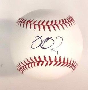 Delmon Young Signed Baseball Omlb Minnesota Twins Coa