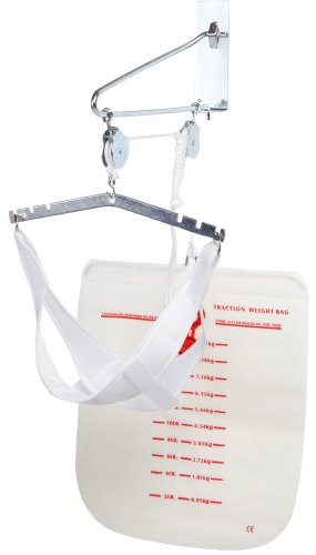 Duro-Med Deluxe Overdoor Traction Set, White/Silver