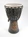 Ganja Leaf Design Djembe, 9 x 16