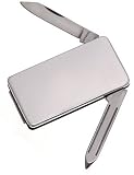 Sterling Silver Money Clip/Knife with Etched Design