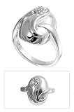 Sterling Silver Ring with Clear CZ - Size: 6-9