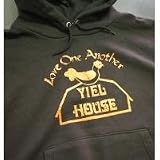 TR002PUPA ☆ヴィンテージグラフィック☆プリント裏毛プルパーカー　YIEL HOUSE　ブラック・L pupa