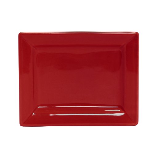 Colorcode Rectangle Appetizer Plate - Rhubarb