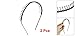 TOOGOO(R) 2 Pcs Lady Coffee Color Black Metal Hair Hoop Headband Ornament