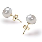 White 7-8mm AAA Freshwater Pearl Earring Set
