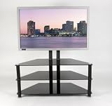 Review R.T.A. TVP-301 B / RTA Glass and Aluminum 37-50 inch and Below Plasma / LCD Stand with BLACK Tempered Glass TVP-301 B