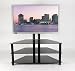 RTA Glass and Aluminum 37-50 inch and Below Plasma / LCD Stand with BLACK Tempered Glass TVP-301 B