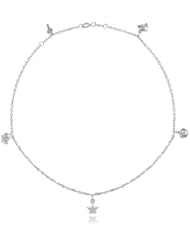 14k Gold Rolo Chain Anklet with Dangling Mini Charms