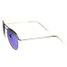 zeroUV Original Classic Metal Standard Aviator Sunglasses - Nickel Plated Frame (Gold Ice)