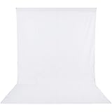 Neewer 6 x 9FT / 1.8 x 2.8M PRO Photo Studio 100% Pure Muslin Collapsible Backdrop Background for Photography,Video and Television (Background Only) - White