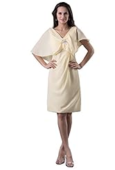 Short Sleeves Sweetheart Acrylic/Chiffon/Silk Evening Dress 