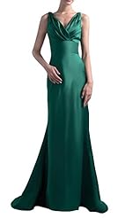 V-neck Empire   Waistline Satin Evening Dress/Prom Dress/Wedding Party Dress 