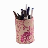 Image of Best Buy US Silk Desktop Stationary Set - Pen Holder, Storage Box and Letter Holder with Bird Design - Perfect Gift for Work or Home Office! Best Deals US, Asia Overstock