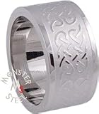 Celtic Wide Band Stainless Steel Men Ring Size 10 Sz NR