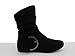 Women's Ankle Booties Buckle Mid Calf Buckle Slouch Flat Heel Strap Fashion Shoes