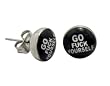 Go Fuck Yourself Logo Earrings - 6mm - Sold as a Pair