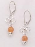 Sterling Silver Leverback Bead Earrings